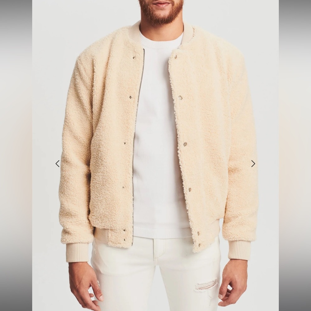 Ser.o.ya Tobias Teddy bomber jacket neutral cream size XL NEW